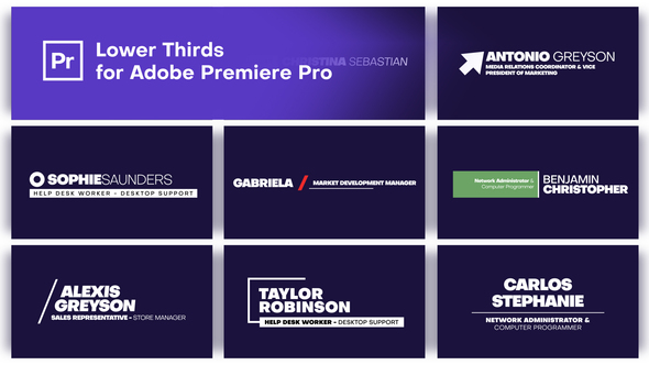 Minimal Lower Thirds for Premiere Pro