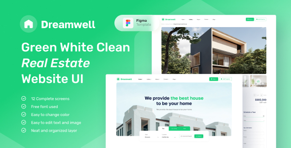 Dreamwell - Real Estate Website Figma Template