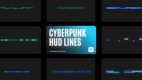Cyberpunk HUD Lines for Premiere Pro