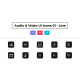 Audio & Video UI Icons 01 - Line - VideoHive Item for Sale