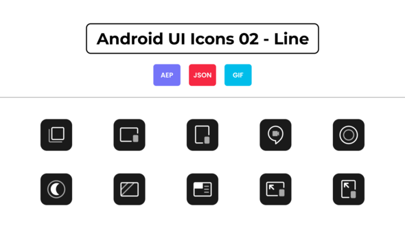 Android UI Icons 02 - Line