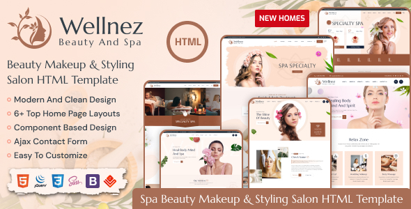Wellnez - Spa Beauty & Wellness Salon HTML5 Template