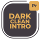 Dark Clean Intro - VideoHive Item for Sale