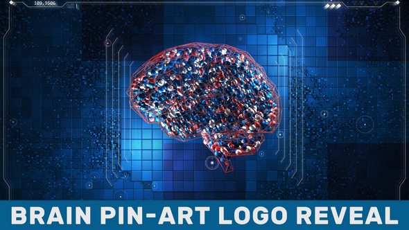 Brain Pin-Art Logo Reveal