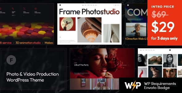 Frame - Photo &Amp; Video Production Wordpress Theme