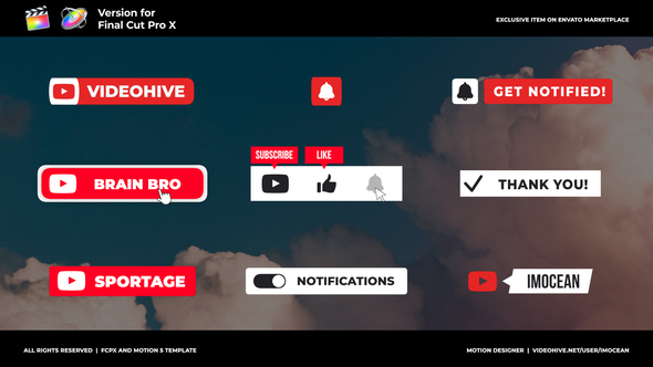 Subscribe Buttons | FCPX alt