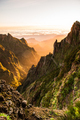 Sunrise on hiking trial from Pico do Areeiro, Madeira highest mountains, Portugal - PhotoDune Item for Sale