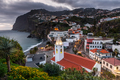 Cityscape of Camara de Lobos, architecture of the seaside town in Madeira island, Portugal - PhotoDune Item for Sale