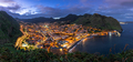 Panoramic view over Machico in Madeira island, Portugal. Night cityscape - PhotoDune Item for Sale
