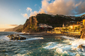 Sunset at Ponta do Sol, town at atlantic ocean with beach and cliffs in Madeira, Portugal - PhotoDune Item for Sale