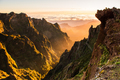 Beautiful sunrise in Madeira highest mountains range.  Madeira, Portugal - PhotoDune Item for Sale