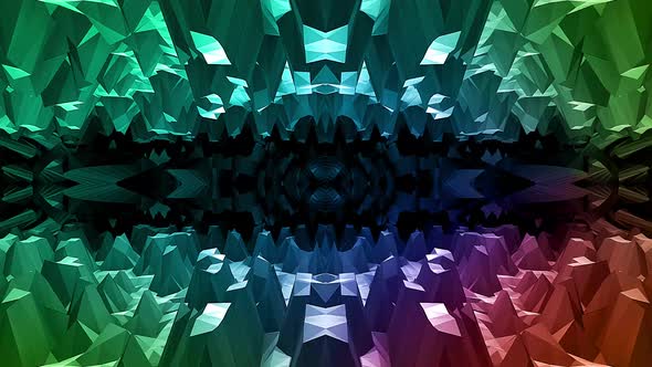 Music Landscape Kaleidoscope Multicolor Low Poly Abstract