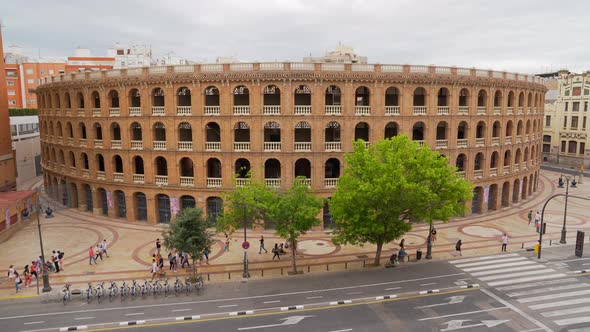 Plaza de toros, Valencia, Spain. Timelapse.