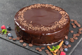 Cake decoration. Chocolate glaze. Chocolate chips - PhotoDune Item for Sale
