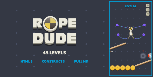 Rope Dude - HTML5 Game (Construct3)