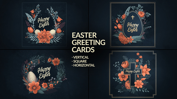 Hand Drawn Easter Greeting Cards