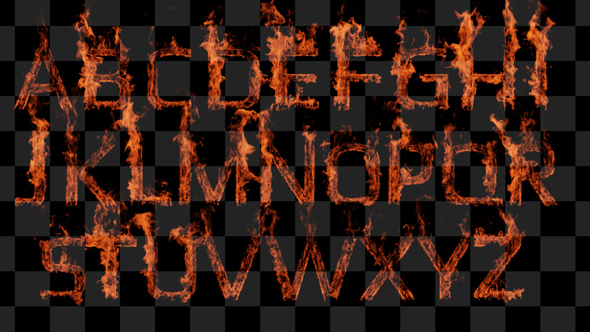 Fire Alphabet After Effects