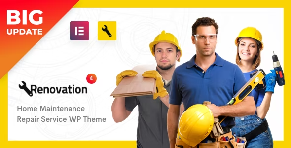 Renovation – Repair Service, Home Maintenance Elementor WP Theme