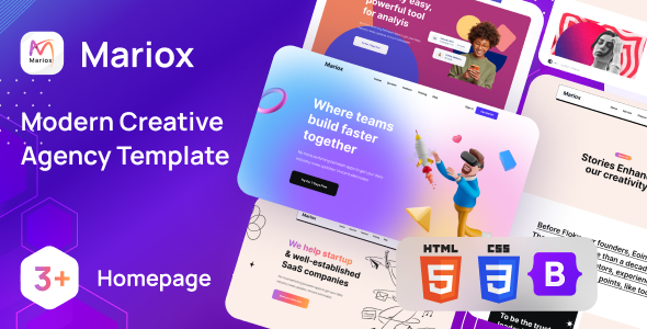 Mariox - Modern Creative Agency HTML5 Template.