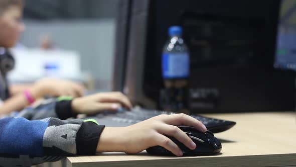 Children Playing On The Computer