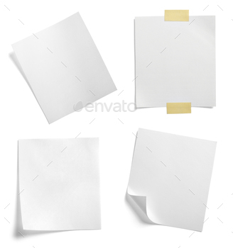 paper message note reminder blank background office business white empty page label tag adhesive