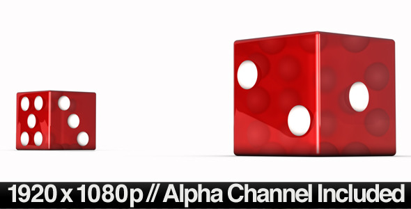 Realistic Dice Roll with Alpha Channel
