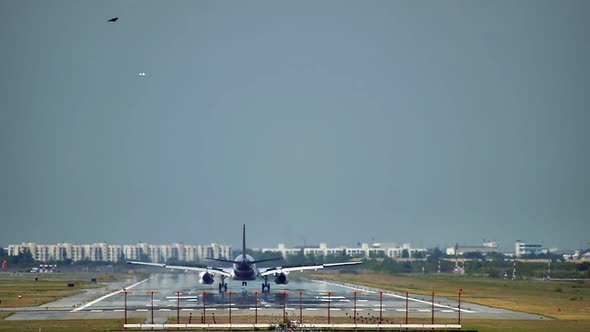 Airliner On A Final Approaching Landing 