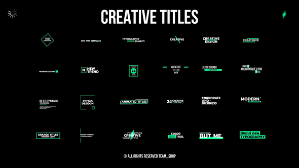 Creative Titles 1.0 | FCPX & Apple Motion