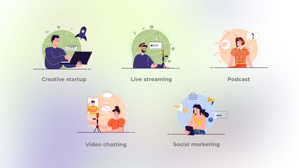 Social Marketing - Flat Concept alt