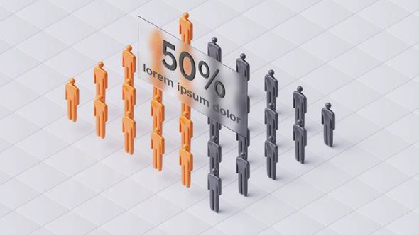 3d Infographics with people