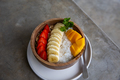 Healthy breakfast made of smoothie bowl in wooden bowl with fresh fruits - PhotoDune Item for Sale