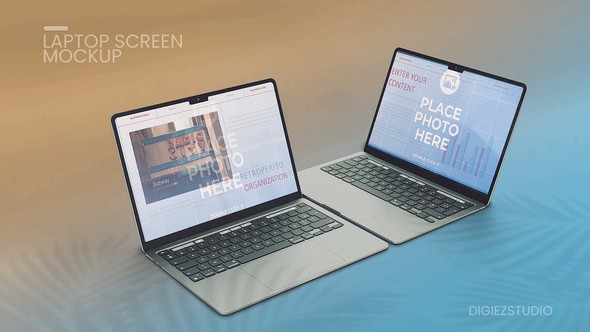 Laptop Screen Display Promo Mockup V2