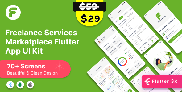 Freelance Services Marketplace Flutter App UI Kit