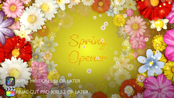 Spring Flowers Titles - Apple Motion alt