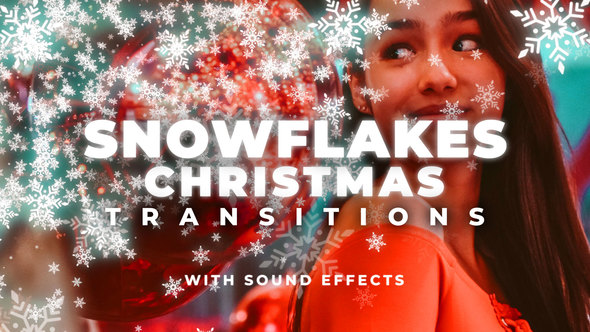 Snowflake Christmas Transitions: 48 Magical Effects with Unique Sound Design for Premiere Pro