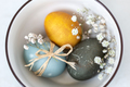 Easter eggs with spring flowers, closeup - PhotoDune Item for Sale