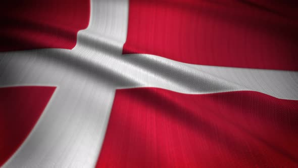 Denmark Flag Seamless Loop