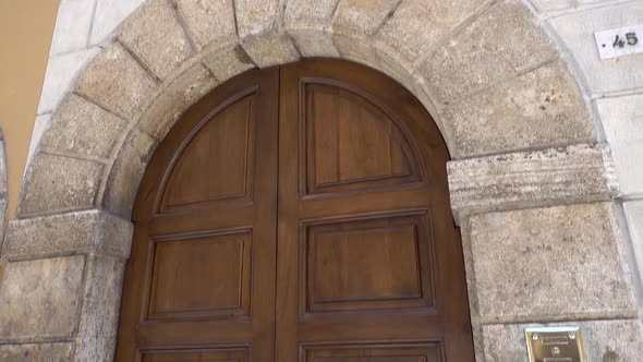 Door in a small village in Tuscany, Italy, Europe.