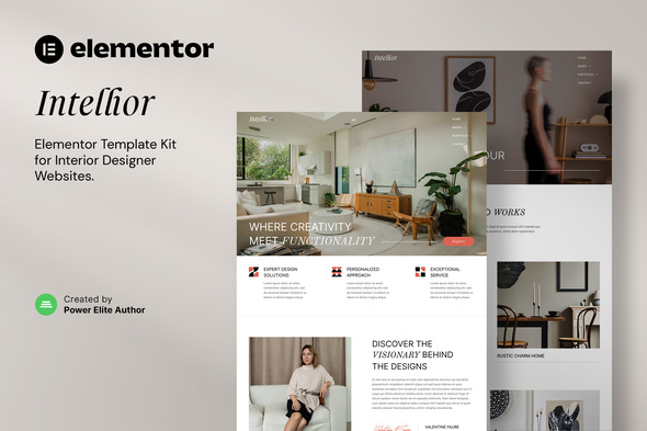 Intellior – Interior Designer & Architect Elementor Template Kit