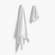 White Small and Big Towel Hanging on Hook - hang shower bath towels - 3DOcean Item for Sale