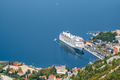 Long shot with a picturesque coastline of Kotor in Montenegro - PhotoDune Item for Sale