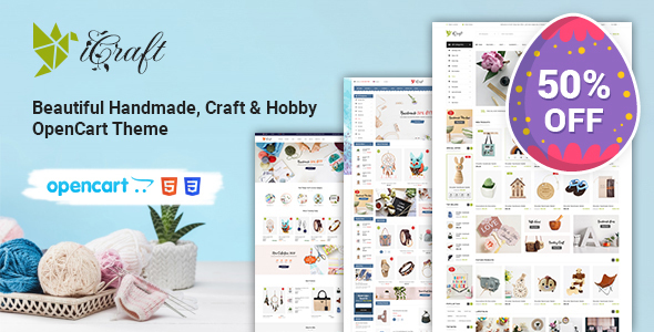 iCraft – Handmade, Craft & Hobby Minimal OpenCart Theme