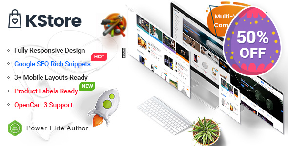 KStore – Multipurpose OpenCart 3 Hi-Tech Theme ( 3 Mobile Layouts Included)