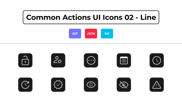 Common Actions UI Icons 02 - Line