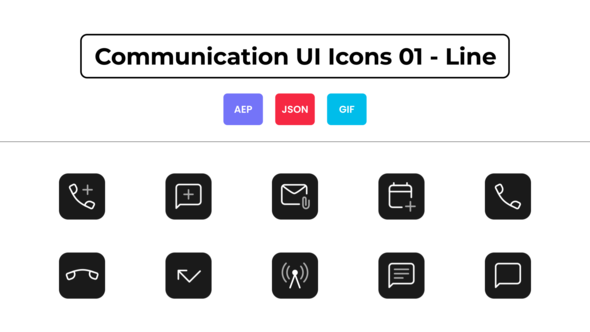 Communication UI Icons 01 - Line