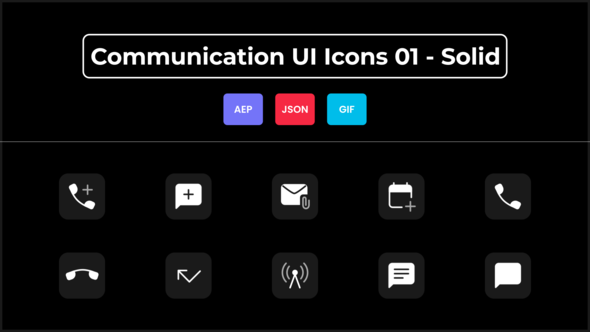 Communication UI Icons 01 - Solid