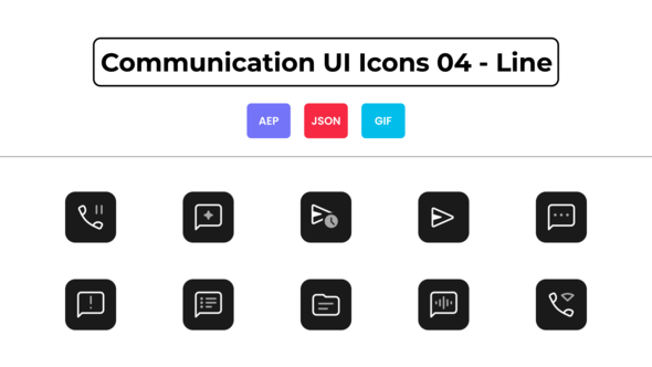 Communication UI Icons 04 - Line