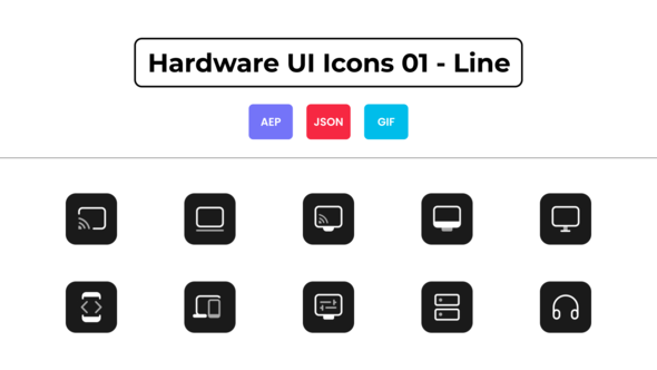 Hardware UI Icons 01 - Line