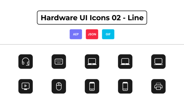 Hardware UI Icons 02 - Line