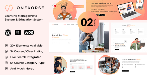 Onekorse – Single Course LMS WordPress Theme